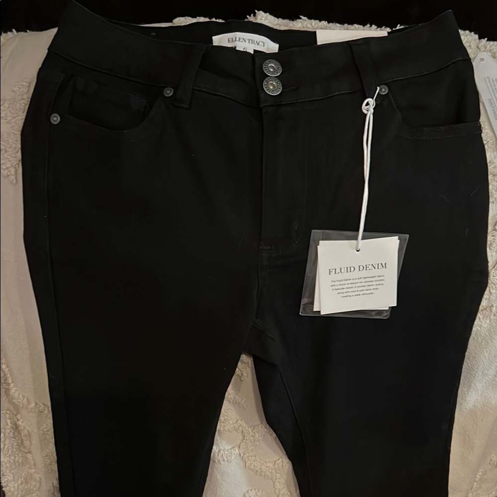 Ellen Tracy Black Skinny Jeans Classic Style - Picture 9 of 15